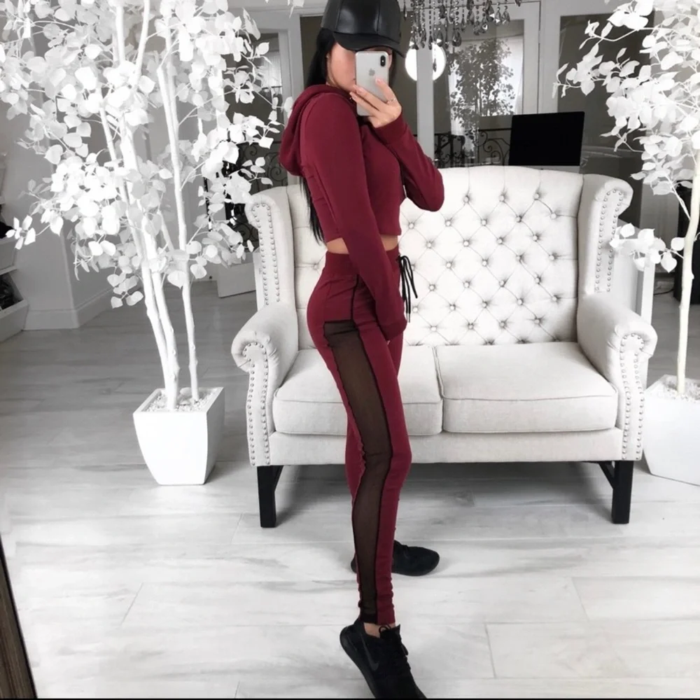 ekAttire | The Daily Burgundy Cropped Hoodie - Picture 4 of 9